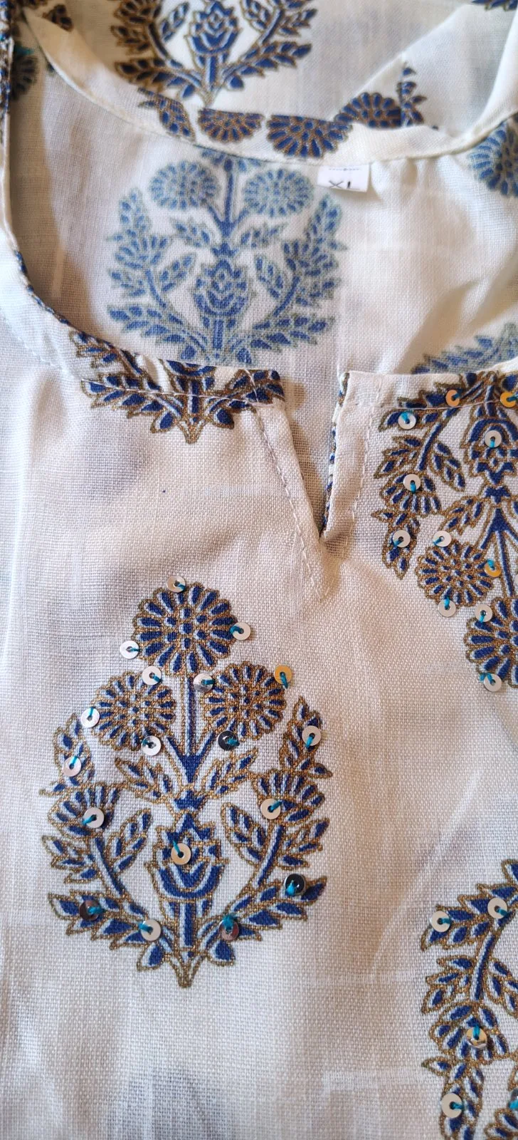 🌸 Women’s Floral Printed Straight Kurti – 3/4 Sleeve — photo 4